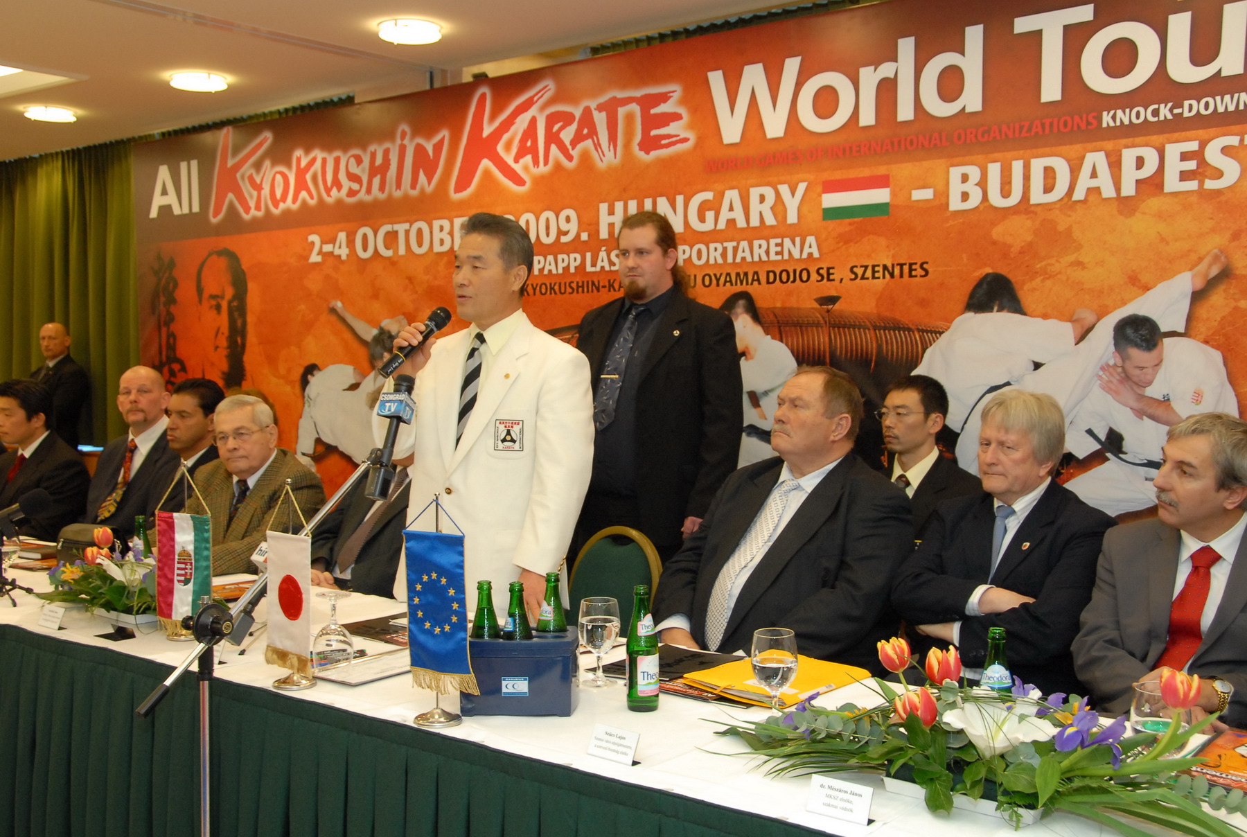 Az Össz-Kyokushin Karate VB februári  sajtótájékoztatója