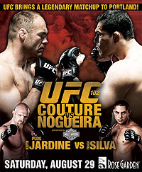 Megszületett az UFC 102 mérkőzésinek telkes listája