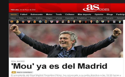 A spanyol sajtó úgy véli, már ma szerződést kötnek Mourinhoval