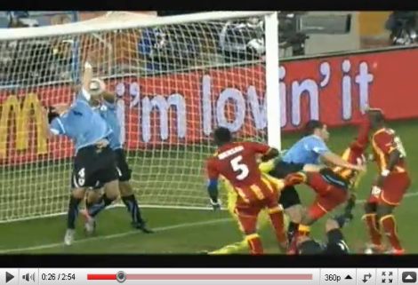 Uruguay - Ghána: 1-1 (4-2 tizenegyesekkel)